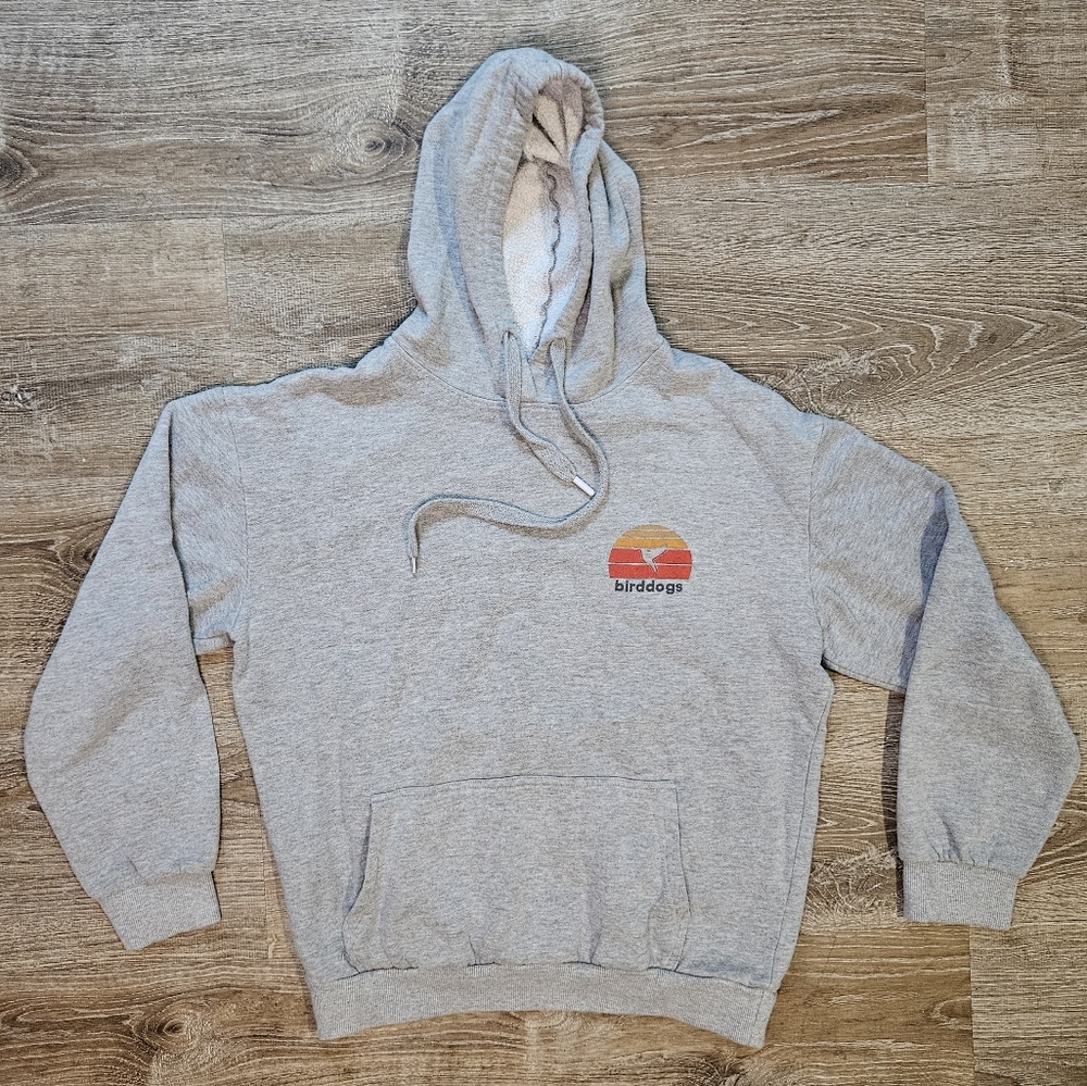 Birddogs Pullover Sweater Hoodie Mens Small Gray Logo